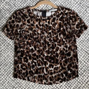 Alice and Olivia Leopard Crop Top